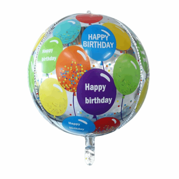 Фолиев балон Сфера "Happy Birthday"