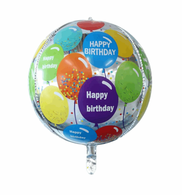 Фолиев балон Сфера "Happy Birthday"