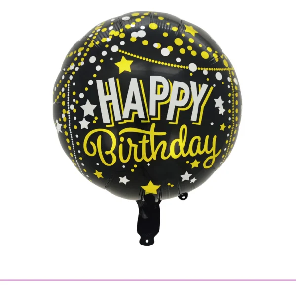 Фолиев балон кръг "Happy Birthday"