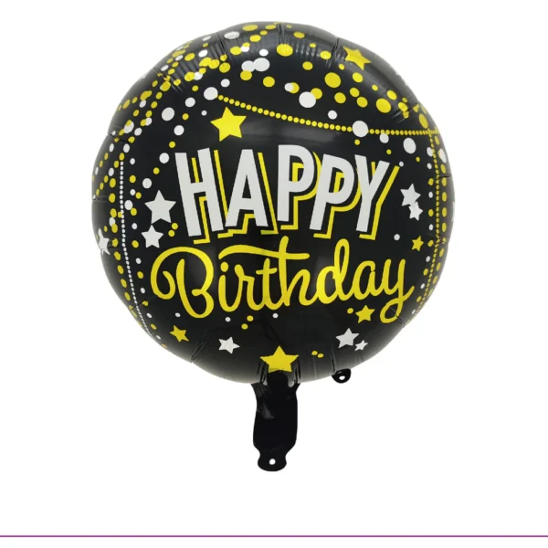 Фолиев балон кръг "Happy Birthday"