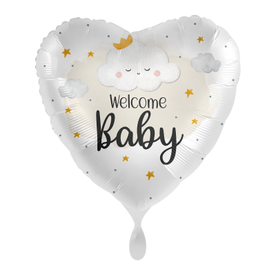 Фолиев балон сърце "Welcome Baby"