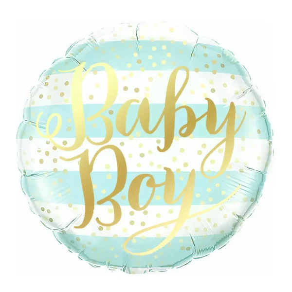 Фолиев балон кръг с надпис "Baby Boy"