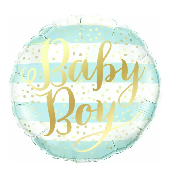 Фолиев балон кръг с надпис "Baby Boy"