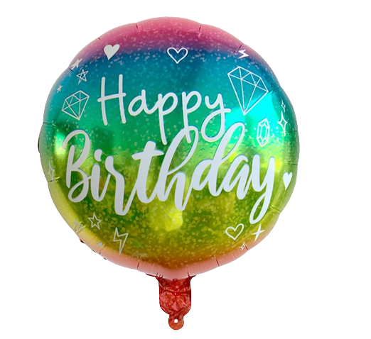 Фолиев балон кръг "Happy Birthday"