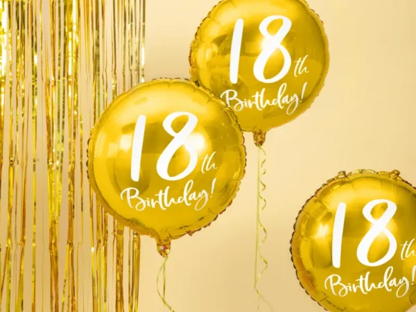 Фолиев балон кръг "18th Birthday"