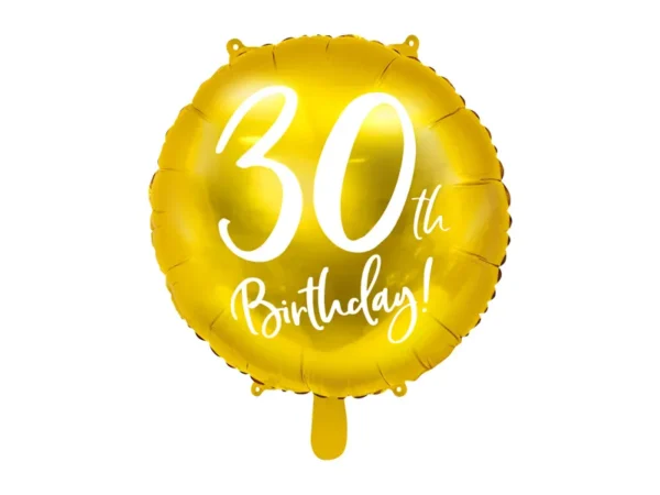 Фолиев балон кръг "30th Birthday"