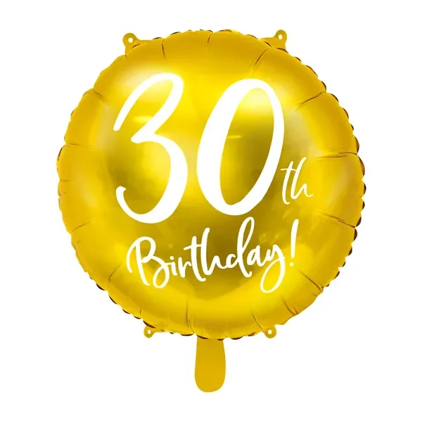 Фолиев балон кръг "30th Birthday"