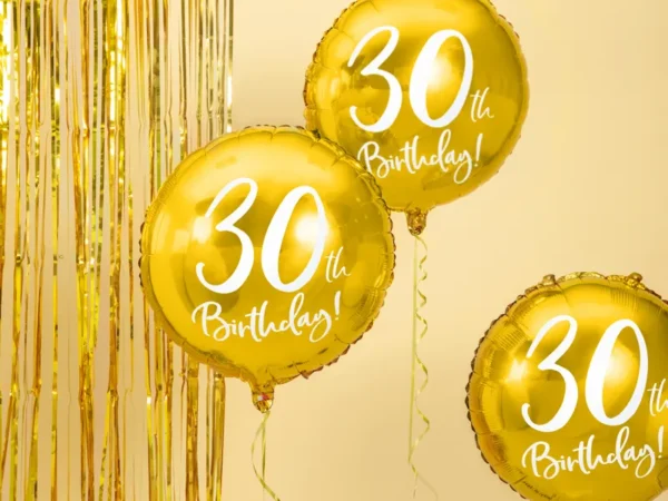 Фолиев балон кръг "30th Birthday"