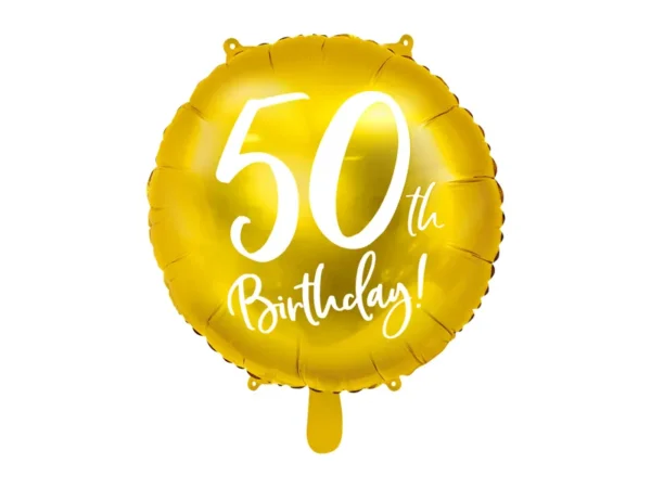 Фолиев балон кръг "50th Birthday"