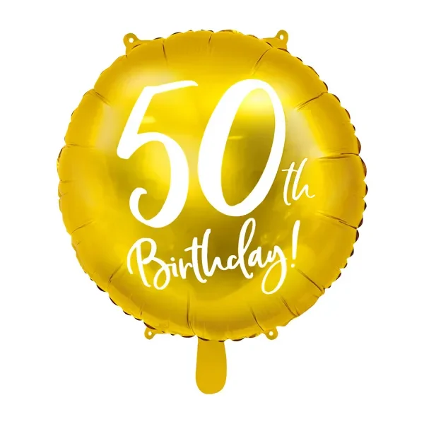 Фолиев балон кръг "50th Birthday"