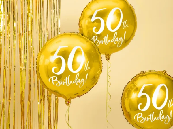 Фолиев балон кръг "50th Birthday"