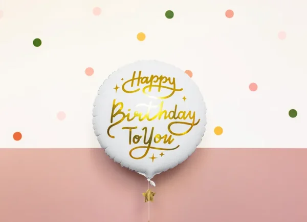 Фолиев балон кръг "Happy Birthday"