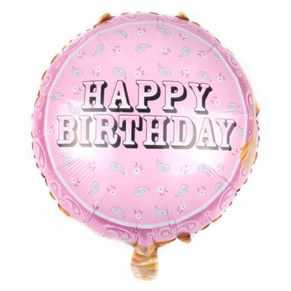 Фолиев балон кръг "Happy Birthday"