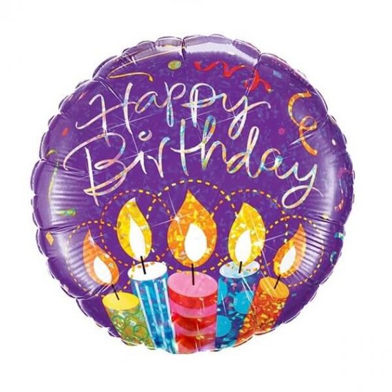 Фолиев балон кръг "Happy Birthday"