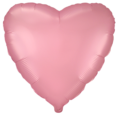 Фолиев балон сърце "Satin Pastel Pink"