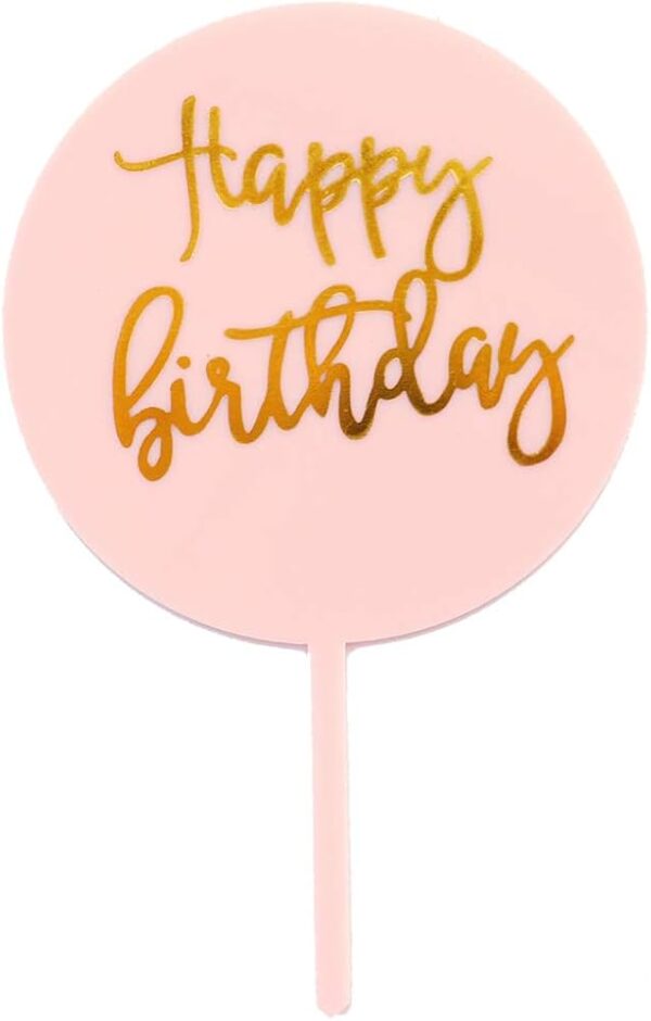 Топер за торта „Happy Birthday“