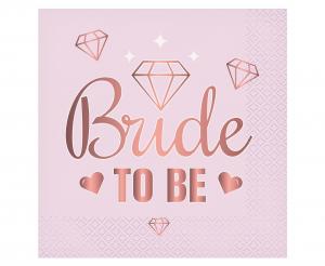 Розови салфетки с надпис "Bride To Be"