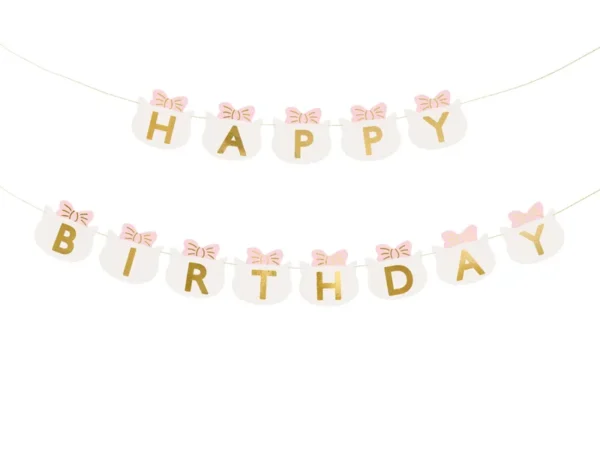 Картонен банер Happy Birthday