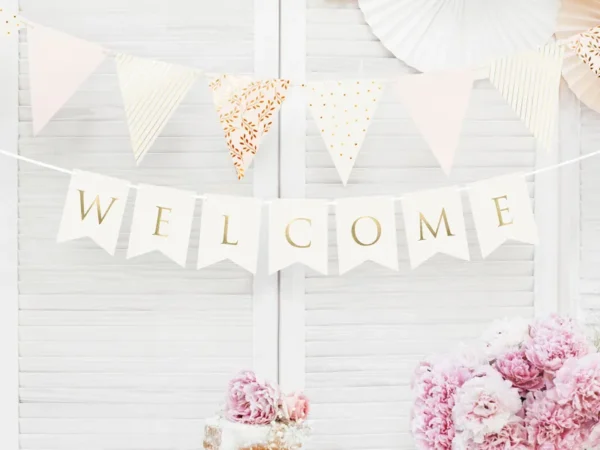 Картонен банер "Welcome"