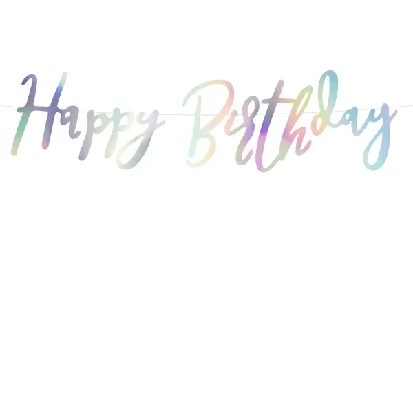Картонен банер  Happy Birthday хамелеонов