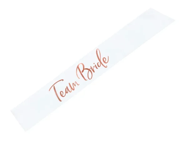 Сатенена лента за тяло "Team Bride"