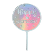 Топер за торта хамелеон „Happy Birthday“