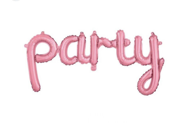Фолиев балон надпис "party"