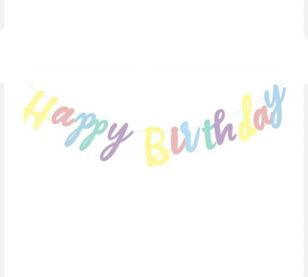 Парти банер Happy Birthday многоцветен