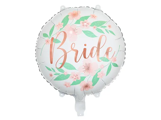Балон кръг "Bride" с цветя