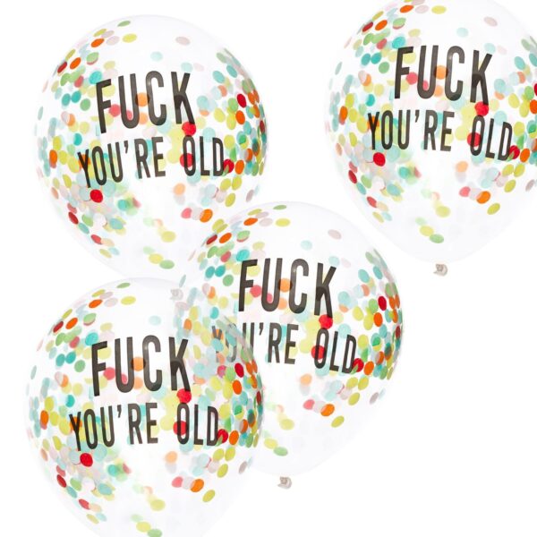 Латексови балони комплект "Fuck you're old"