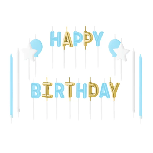 Свещи за торта комплект "Happy Birthday"