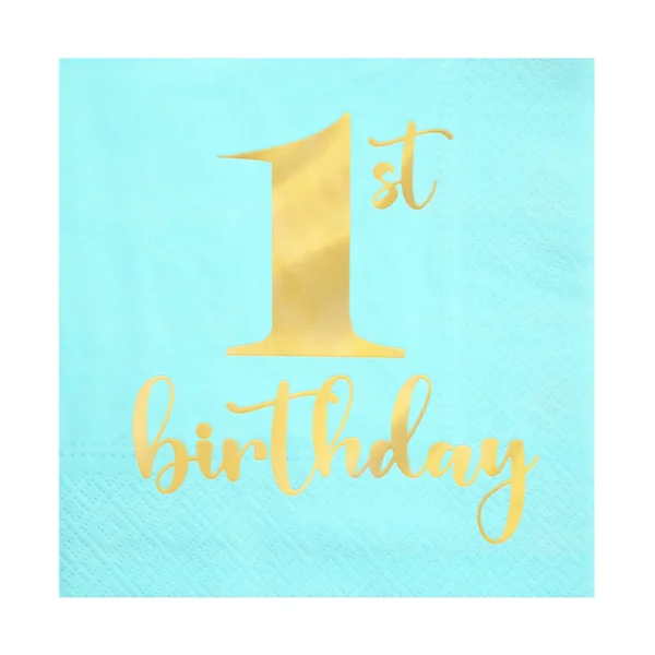 Салфетки сини "1st Birthday"