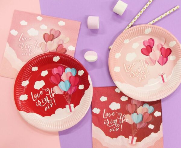 Чинии розови "Love Is In The Air" 6 бр