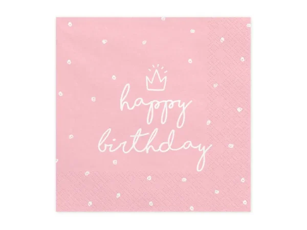 Салфетки с коронка "Happy Birthday"
