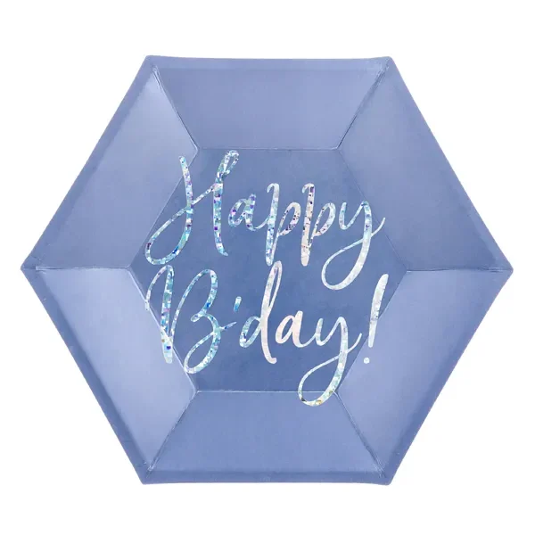 Чинии лилави "Happy Birthday"
