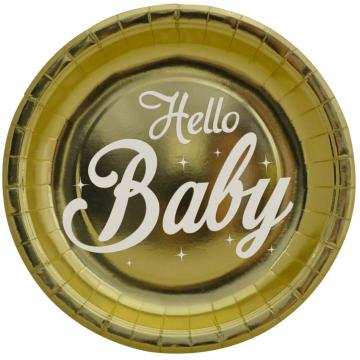 Чинии златни "Hello Baby"