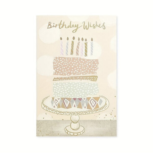 Поздравителна картичка с надпис „Birthday Wishes“