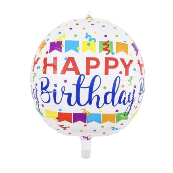 Фолиев балон сфера "Happy Birthday"