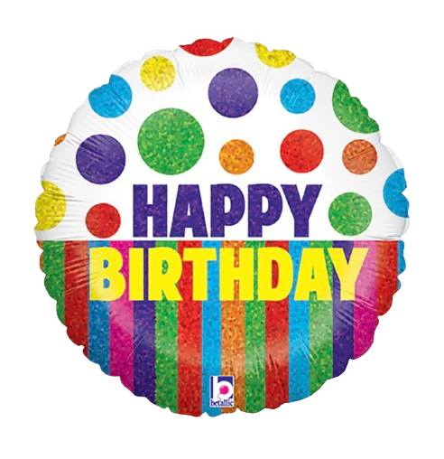Фолиев балон кръг с надпис "Happy Birthday"