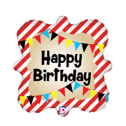 Фолиев балон рамка с надпис "Happy Birthday"