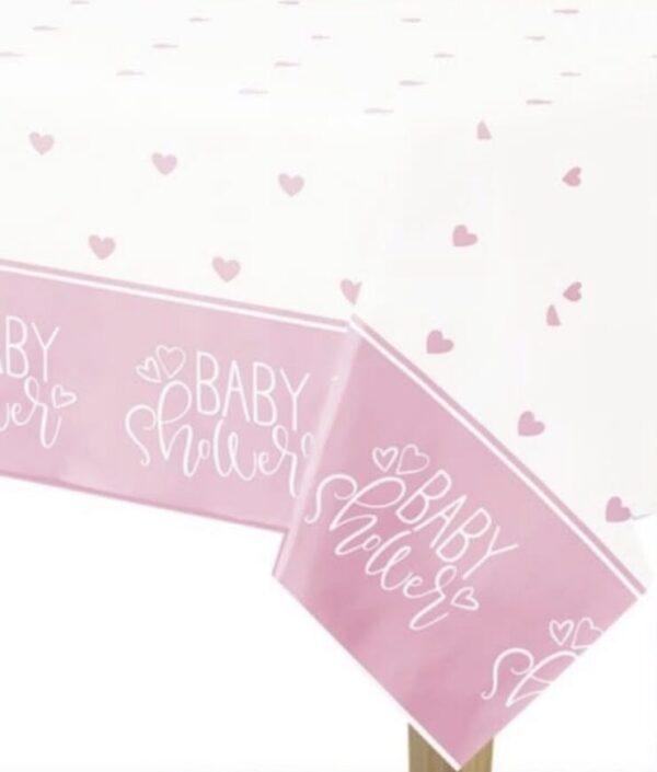 Покривка розова "Baby Shower"