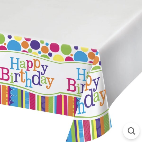 Покривка многоцветна "Happy Birthday"