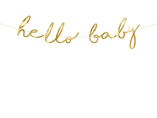 Картонен банер "Hello Baby"