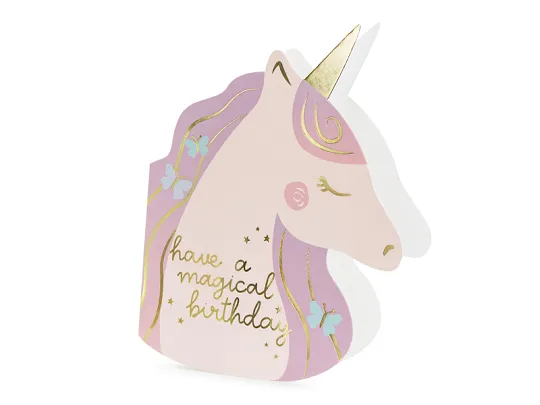 Подаръчна картичка еднорог "Have a magical birthday"