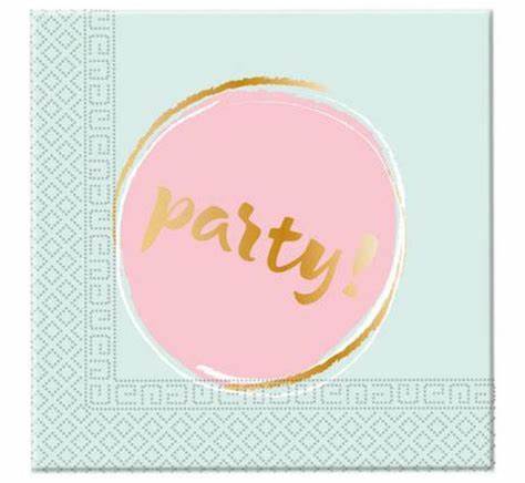Салфетки мента с надпис "Party" 20 бр
