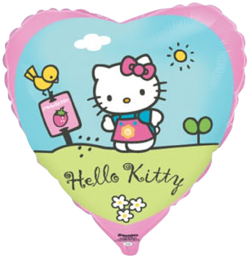 Фолиев балон сърце Hello Kitty