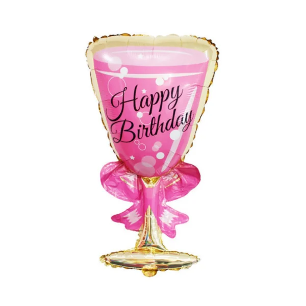 Фолиев балон чаша с надпис "Happy Birthday"