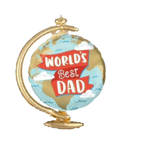 Фолиев балон глобус "World's Best Dad"