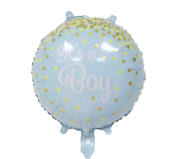 Фолиев балон син кръг "It's a boy"