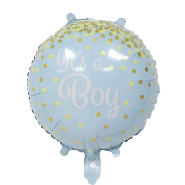 Фолиев балон син кръг "It's a boy"